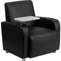 Gec Leather Guest Chair with Tablet Arm and Cup Holder - Black BT-8217-BK-GG